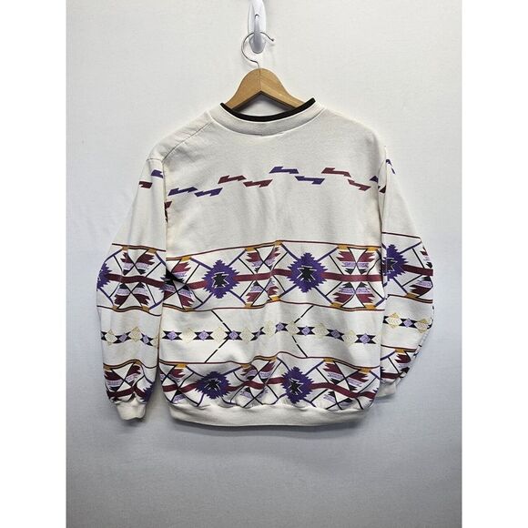 Vintage Aztec Southwest Jumper Large AU Sportswear Front Pockets Retro Rad 90s - Picture 2 of 7